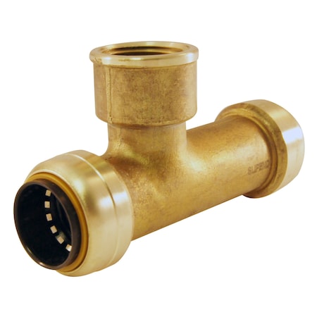 Apollo 3/4 in. Brass Push-To-Connect x Push-To-Connect x Female Pipe Thread Slip Tee Fitting FSBT34SLF